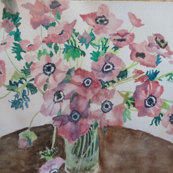 Peinture intitulée "Bouquet de fleurs" par Philippe Michel, Œuvre d'art originale, Autre
