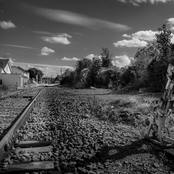 Fotografia intitulada "voie ferrée" por Philippe Nannetti, Obras de arte originais, Fotografia digital