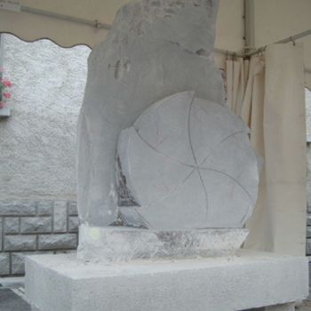 Escultura intitulada "SYMPOSIUM SAMOENS" por Philippe Olive, Obras de arte originais, Pedra