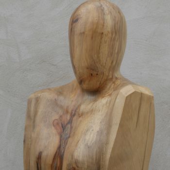Sculpture intitulée "BUSTE N°2 DETAIL4" par Philippe Olive, Œuvre d'art originale, Bois