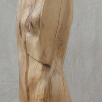 Sculptuur getiteld "BUSTE n°2 BOIS DE F…" door Philippe Olive, Origineel Kunstwerk, Hout