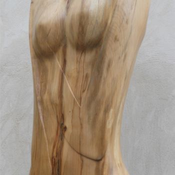 Escultura titulada "BUSTE 1." por Philippe Olive, Obra de arte original, Madera