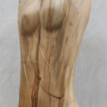 Scultura intitolato "BUSTE 1." da Philippe Olive, Opera d'arte originale, Legno