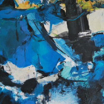 Peinture intitulée "bleu ++" par Philippe Olivié, Œuvre d'art originale, Huile