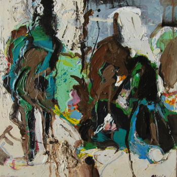 Painting titled "Africa" by Philippe Olivié, Original Artwork, Oil