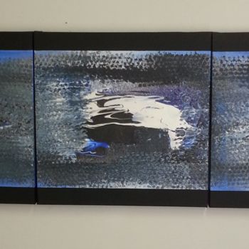 Pittura intitolato "poisson bleu" da Philippe Ostyn, Opera d'arte originale, Acrilico