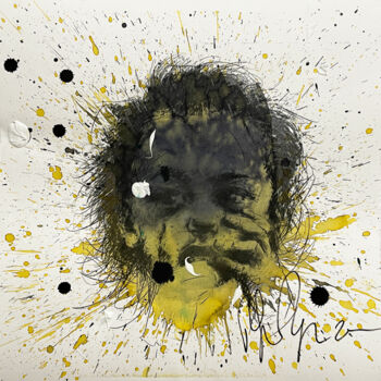 Peinture intitulée "Enfant jaune et noi…" par Philippe Pasqua, Œuvre d'art originale, Acrylique