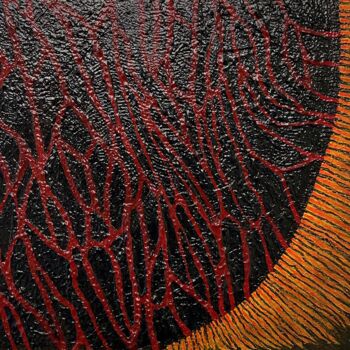 Peinture intitulée "Le sang de la terre" par Philippe Piriou, Œuvre d'art originale, Acrylique Monté sur Châssis en bois