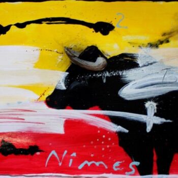 Painting titled "Nîmes" by Philippe Roussel, Original Artwork