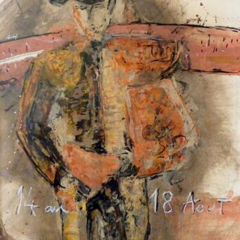 Pintura titulada "Projet d'affiche po…" por Philippe Roussel, Obra de arte original, Oleo