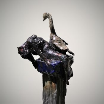 Skulptur mit dem Titel ""Léda" 5ème sur 5 s…" von Philippe Rude, Original-Kunstwerk, Ton