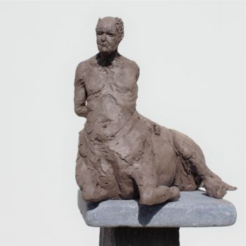 Skulptur mit dem Titel "la sagesse et le vi…" von Philippe Rude, Original-Kunstwerk, Ton