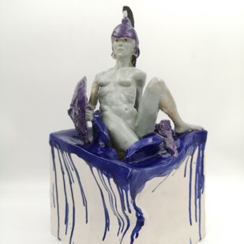 Sculpture titled "Minerve" by Philippe Rude, Original Artwork, Clay