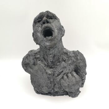 Scultura intitolato "Ma Douleur" da Philippe Rude, Opera d'arte originale, Argilla