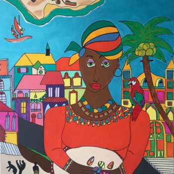 Painting titled "Bahia Linda" by Philippe Seigle, Original Artwork, Acrylic