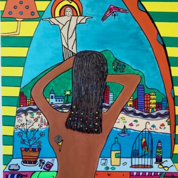 Painting titled "Miss Copa" by Philippe Seigle, Original Artwork, Acrylic