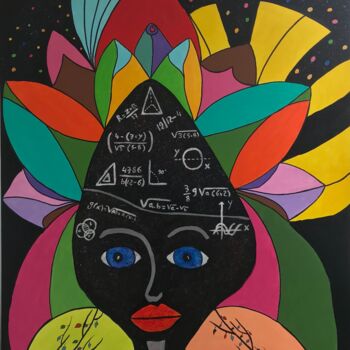 Painting titled "Le Mathématicien" by Philippe Seigle, Original Artwork, Acrylic