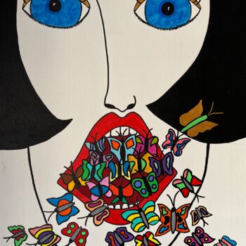 Картина под названием "Paixão" - Philippe Seigle, Подлинное произведение искусства, Акрил Установлен на Деревянная рама для…