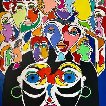 Pittura intitolato "Jigsaw memories" da Philippe Seigle, Opera d'arte originale, Acrilico Montato su Telaio per barella in l…