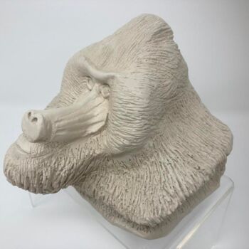 雕塑 标题为“MANDRILL” 由Philippe Vanseghbroeck, 原创艺术品, 粘土