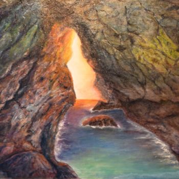 Peinture intitulée "Grotte de Port Coto…" par Philippe Viard, Œuvre d'art originale, Acrylique