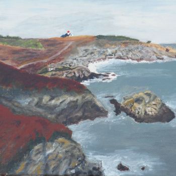 Peinture intitulée "Pointe de Kerdonis" par Philippe Viard, Œuvre d'art originale, Acrylique