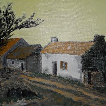 Painting titled "Maison typique bell…" by Philippe Viard, Original Artwork, Acrylic