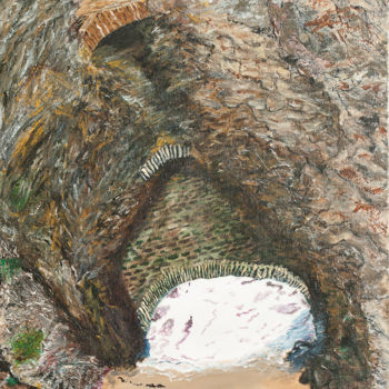 Картина под названием "Crique du fort de P…" - Philippe Viard, Подлинное произведение искусства, Акрил
