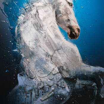 Peinture intitulée "Mustang" par Philippe Viejo, Œuvre d'art originale, Acrylique