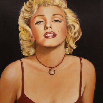 Painting titled "Marilyn" by Phil.V, Original Artwork, Oil