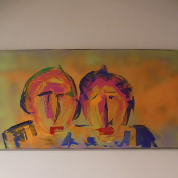 Pittura intitolato "Couple N°9" da Philippe Vos, Opera d'arte originale