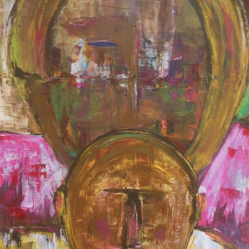 Painting titled "Afrique N°5" by Philippe Vos, Original Artwork