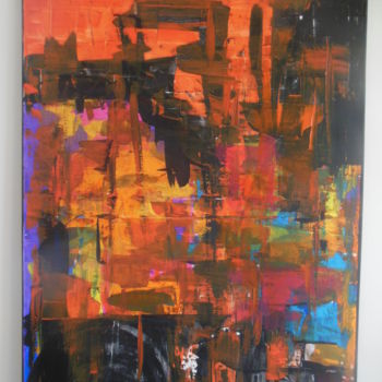 Painting titled "Abstraction N°1" by Philippe Vos, Original Artwork