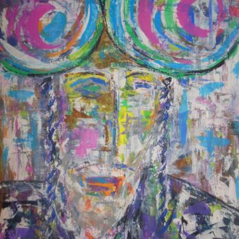 Painting titled "Personnage N°6" by Philippe Vos, Original Artwork