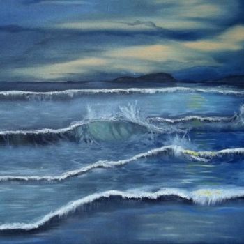 Painting titled "vague" by Philippe A, Original Artwork