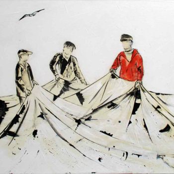 Peinture intitulée "Les gars de la mer 2" par Philippe Blanchard, Œuvre d'art originale, Acrylique