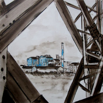 「L'usine à sucre Beg…」というタイトルの絵画 Philippe Blanchardによって, オリジナルのアートワーク, インク