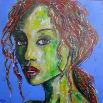 Peinture intitulée "Portrait coloré 12" par Philippe Blanchard, Œuvre d'art originale, Acrylique