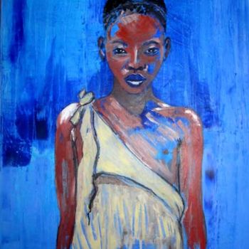 Peinture intitulée "Femme en bleu 2" par Philippe Blanchard, Œuvre d'art originale, Acrylique