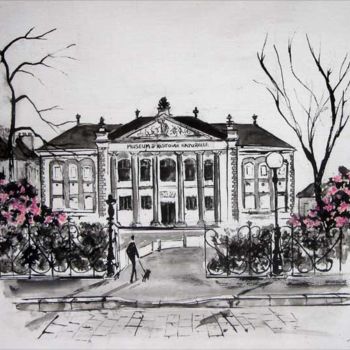 Painting titled "Muséum d'histoire n…" by Philippe Blanchard, Original Artwork, Ink