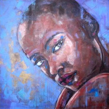 Картина под названием "Portrait coloré 22" - Philippe Blanchard, Подлинное произведение искусства, Акрил
