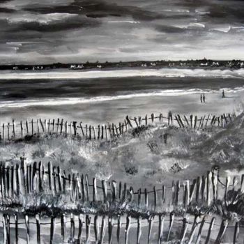 Peinture intitulée "La plage" par Philippe Blanchard, Œuvre d'art originale, Acrylique