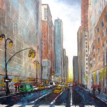 Painting titled "New York" by Philippe Blanchard, Original Artwork, Acrylic
