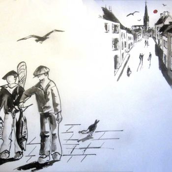 제목이 "dz19"인 미술작품 Philippe Blanchard로, 원작, 잉크