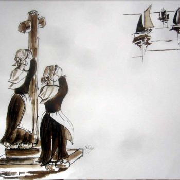 Peinture intitulée "Les petites "pen-sa…" par Philippe Blanchard, Œuvre d'art originale, Autre