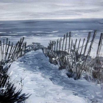 Pintura intitulada "les dunes 4" por Philippe Blanchard, Obras de arte originais, Acrílico
