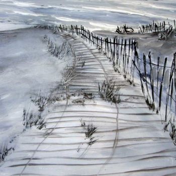 Pintura titulada "les dunes 5" por Philippe Blanchard, Obra de arte original, Acrílico