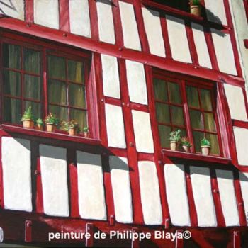 Painting titled "Facade au petit Bay…" by Philippe Blaya, Original Artwork, Oil