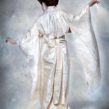 Fotografie getiteld "Kimono Girl" door Philippe Bousseau, Origineel Kunstwerk, Digitale fotografie
