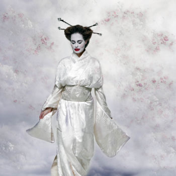 Photography titled "Kimono Girl" by Philippe Bousseau, Original Artwork, Digital Photography